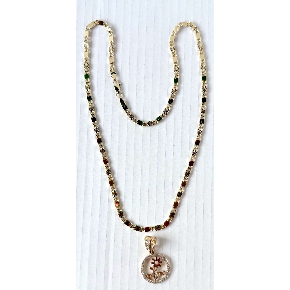 Medal with Chain 24" Laminated Gold For Mom New